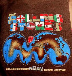 Rolling Stones Original Tournée Mondiale 81-82 T-shirt Vintage Bon État