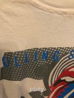 Rolling Stones Rare T-shirt Vintage 1989 Steel Wheels Concert Tour Grande Taille