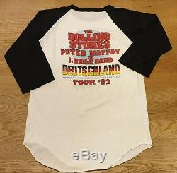 Rolling Stones Shirt Europe Vintage 1982 Concert Tour Rare Allemagne