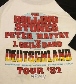 Rolling Stones Shirt Europe Vintage 1982 Concert Tour Rare Allemagne