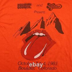 Rolling Stones Shirt Vintage T-shirt 1981 Tattoo You Visite Crew Concert Années 1980 T