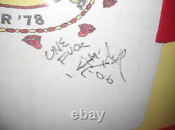 Rolling Stones Signé Tour Vintage Autographié Chemise Psa Certifié Mick Keith +2