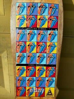 Rolling Stones Skateboard Vintage Airbourne Og 1989 USA Très Rare Collection Og