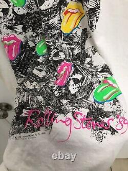Rolling Stones Steel Wheels 1989 Tournée De Concerts Vintages De T-shirt