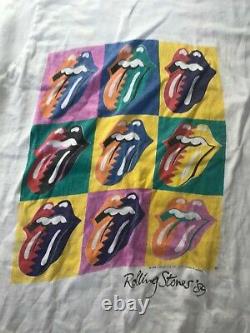 Rolling Stones Steel Wheels Tour Nord-américain Vintage T-shirt 1989 XL