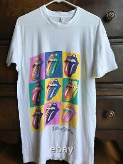 Rolling Stones Steel Wheels Tour Nord-américain Vintage T-shirt 1989 XL