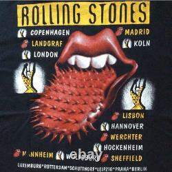 Rolling Stones T Shirt Hommes Vintage 90's XL Metal Band Rock Tops Very Rare Used
