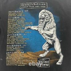 Rolling Stones T Shirt Vintage Bridges To Babylon Mad USA Single Stitch 1997 XL