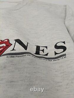Rolling Stones Tongue Logo 1997-98 World Tour Vtg 1998 Sweatshirt Gris Taille L