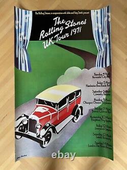 Rolling Stones Uk Tour Poster Vintage Angleterre 1971 71