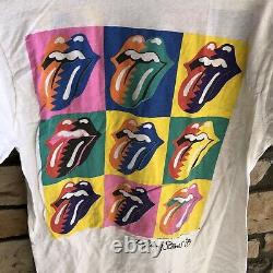 Rolling Stones Vintage Authentic 1989 Steel Wheels Tour Concert T-shirt XL