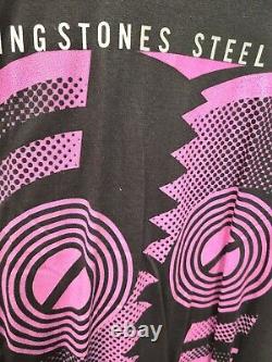 Rolling Stones Vintage T-shirt 1989 Roues En Acier Orginal. XL Menthe Jamais Porté