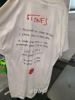 Rolling Stones Vintage T-shirt Love Est Fort Orginal. XL Menthe Jamais Porté
