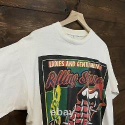 Rolling Stones Voodoo Lounge 1994 T-shirt De Concert Vintage Blanc XL