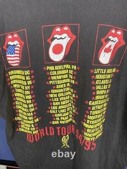 Rolling Stones Voodoo Lounge T Shirt Vintage 1994 Hommes XL Brockum Vtg