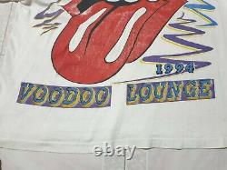 Rolling Stones Voodoo Lounge T Shirt Vintage 1994 Rare Crop Tee