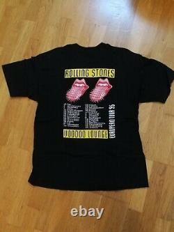 Rolling Stones Voodoo Lounge Tour Européen 95 T-shirt Vintage