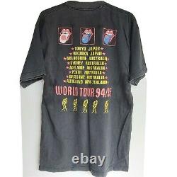 Rolling Stones World Tour 1994-1995 Musique De Bande Faded Vintage Tee Shirt