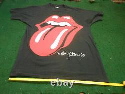 Stones Rolling Large 1989 Shirt De Chemise De Certés Vintage Nord Amérique Nord Amérique