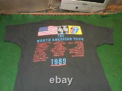 Stones Rolling Large 1989 Shirt De Chemise De Certés Vintage Nord Amérique Nord Amérique
