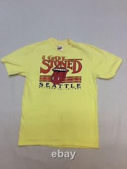 Super Rare Vtg Rolling Stones Tour 1981 Seattle T-shirt I Got Stoned Taille M