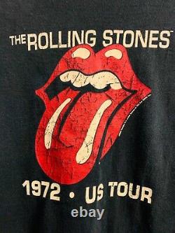 T-SHIRT LES ROLLING STONES 1972 VINTAGE Taille Small
