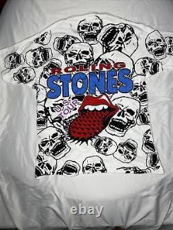T-shirt Bootleg unique en point de chaînette de la tournée américaine des Rolling Stones vintage