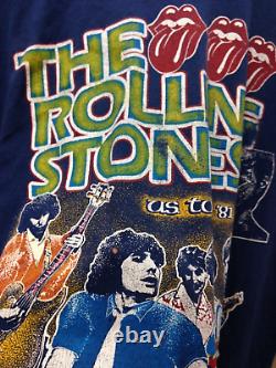 T-shirt Homme Vintage du Groupe Rock The Rolling Stones, Tournée aux États-Unis '81, Complet (A846)