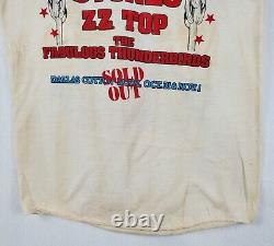 T-shirt NOS Vintage Rolling Stones ZZ Top Texas 1981 Halloween Tour 50/50, taille Medium.