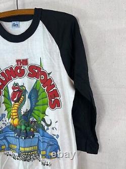 T-shirt Raglan Vintage The Rolling Stones 1981 Tour Sold Out Stadium Dragon Taille L