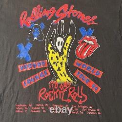 T-shirt Rolling Stones Voodoo Lounge Vtg 1994 pour homme, taille XXL, des années 90, tee-shirt de groupe de rock.