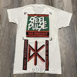 T-shirt TEST PRINT Taille S Rolling Stones, Dead Kennedys, Steel Pulse des années 80 vintage