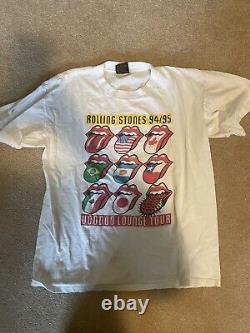 T-shirt  VINTAGE 1994 Rolling Stones Voodoo Lounge Tour World Tour L, AUTHENTIQUE