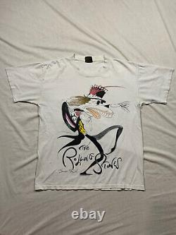 T-shirt Vintage 1994 des Rolling Stones de Gerald Scarfe, taille Large, Rare et Usé