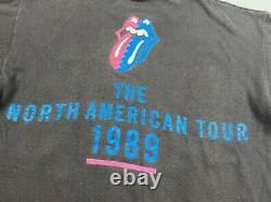 T-shirt Vintage Rare Rolling Stones'89 Steel Wheels Tour Mick Jagger Small