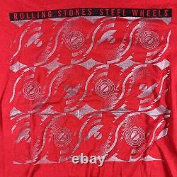 T-shirt Vintage Rolling Stones 1989 XL Steel Wheels Tour