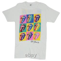T-shirt Vintage Rolling Stones 1989 de la tournée nord-américaine à couture simple
