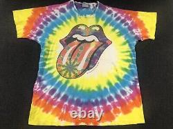 T-shirt Vintage Rolling Stones 1994 Liquid Blue Tie Dye XL Single Stitch