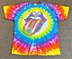 T-shirt Vintage Rolling Stones Tie Dye 1994 Liquid Blue Made In Usa Taille Xl