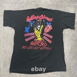 T-shirt Vintage Rolling Stones adulte XL Voodoo Lounge World Tour 1994 Noir années 90