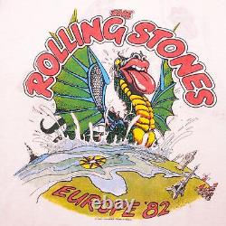 T-shirt Vintage The Rolling Stones Europe 82 Taille Large 1982