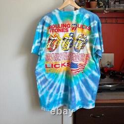 T-shirt Vintage de la tournée mondiale Licks des Rolling Stones 2002/03 pour homme taille XL