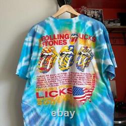 T-shirt Vintage de la tournée mondiale Licks des Rolling Stones 2002/03 pour homme taille XL