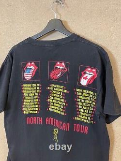 T-shirt Vintage de la tournée nord-américaine des Rolling Stones 94/95 en taille L.