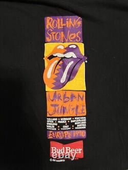T-shirt de concert Vintage Rolling Stones Urban Jungle Europe Tour 1990 des années 90 en grande taille