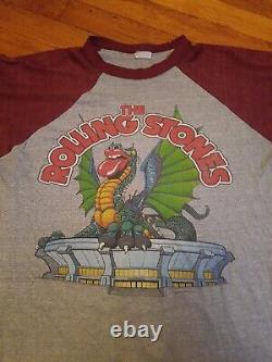 T-shirt de concert de la tournée ROLLING STONES Vintage 1981 XL