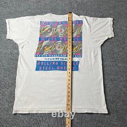 T-shirt de concert pour hommes Vtg 1989 Rolling Stones Steel Wheels Tour en taille XL, Tee-Shirt du groupe des années 1980