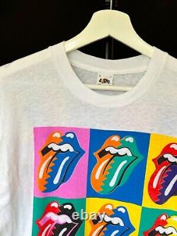 T-shirt de concert vintage des Rolling Stones 1989, grand, Fruit of the Loom, fabriqué aux États-Unis