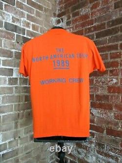 T-shirt de l'équipage de la tournée nord-américaine Steel Wheels des Rolling Stones de 1989 en taille XL