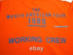 T-shirt de l'équipage de la tournée nord-américaine Steel Wheels des Rolling Stones de 1989 en taille XL
